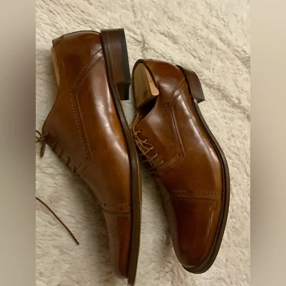 Allen Solly Tan Leather Oxfords - Picture 4 of 8